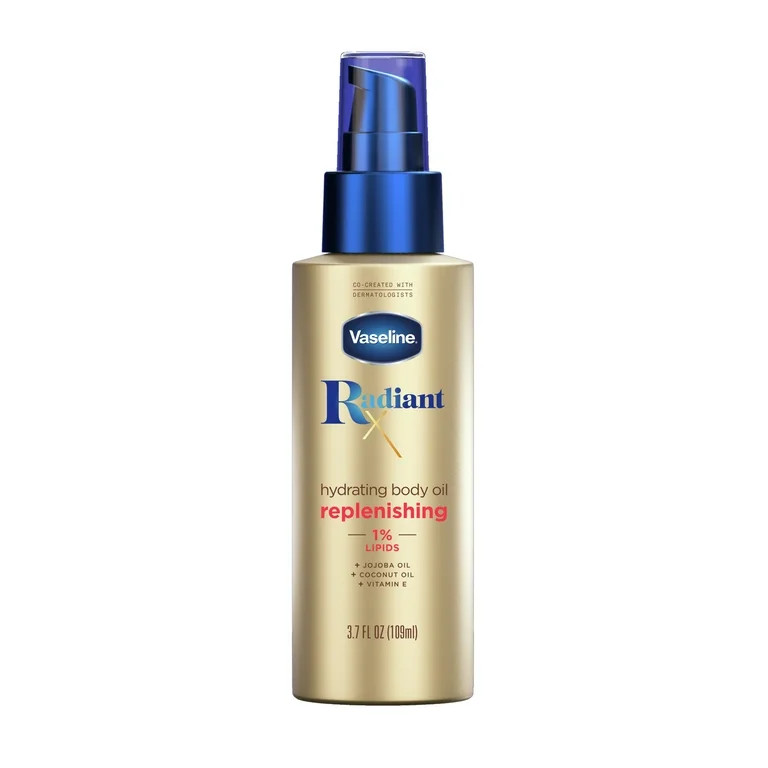Vaseline Radiant X Replenishing & Hydrating Body Oil with 1% Lipids Jojoba Oil Coconut Oil & Vita... | Walmart (US)