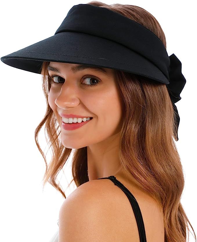 Simplicity Women's UPF 50+ UV Protection Wide Brim Beach Sun Visor Hat | Amazon (US)