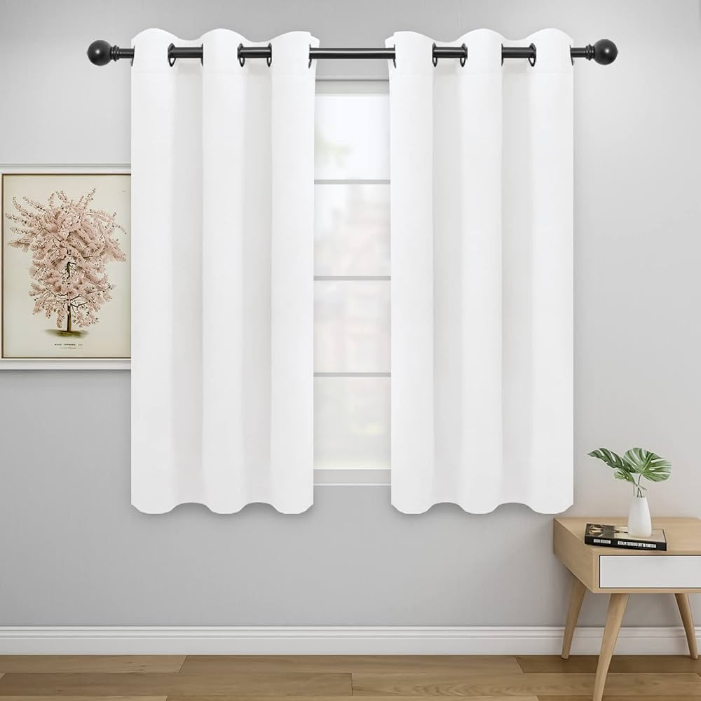 Amazon.com: Easy-Going Blackout Curtains for Bedroom, Solid Thermal Insulated Grommet and Noise R... | Amazon (US)