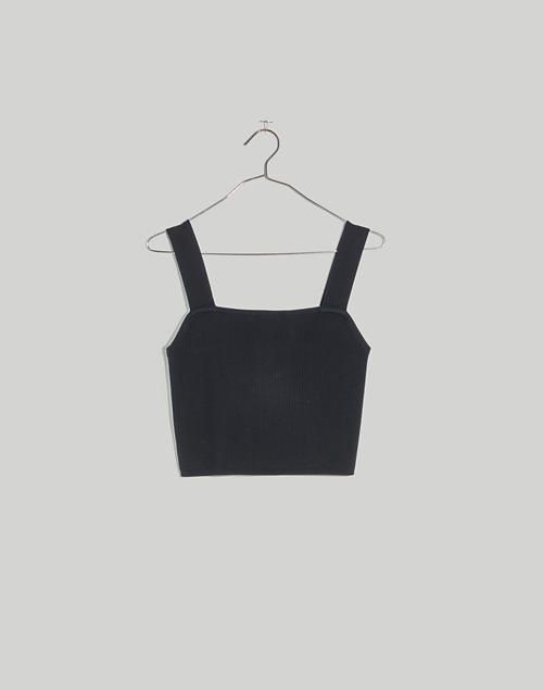 Dearing Square-Neck Crop Sweater Tank | Madewell
