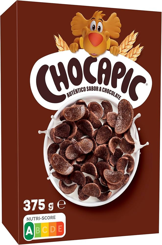 Chocapic Cereals Breakfast 375 g Chocolate wheat and corn cereals toasted with chocolate (Valenti... | Amazon (US)