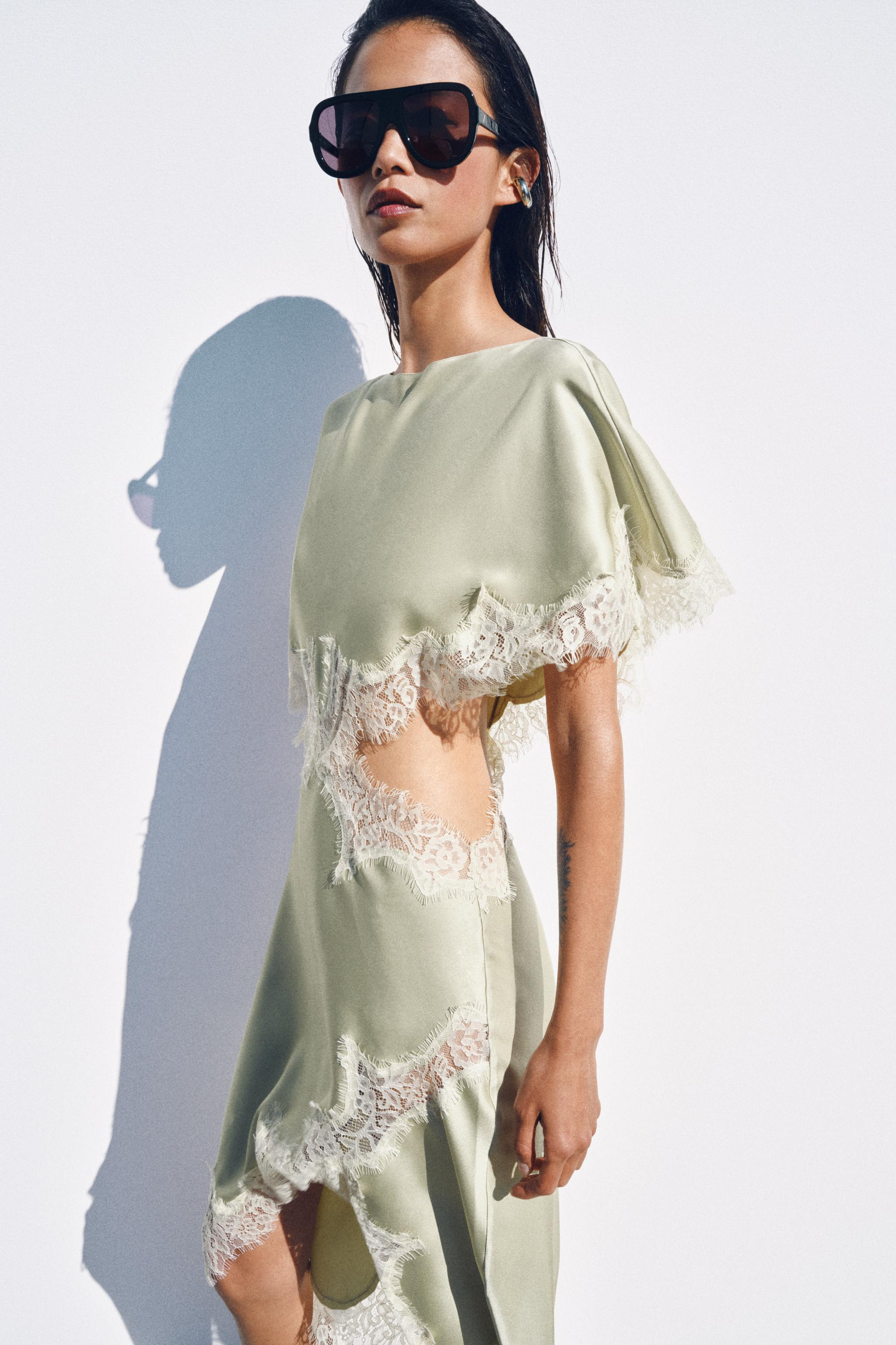 ZW COLLECTION CUT OUT LACE DRESS | Zara US
