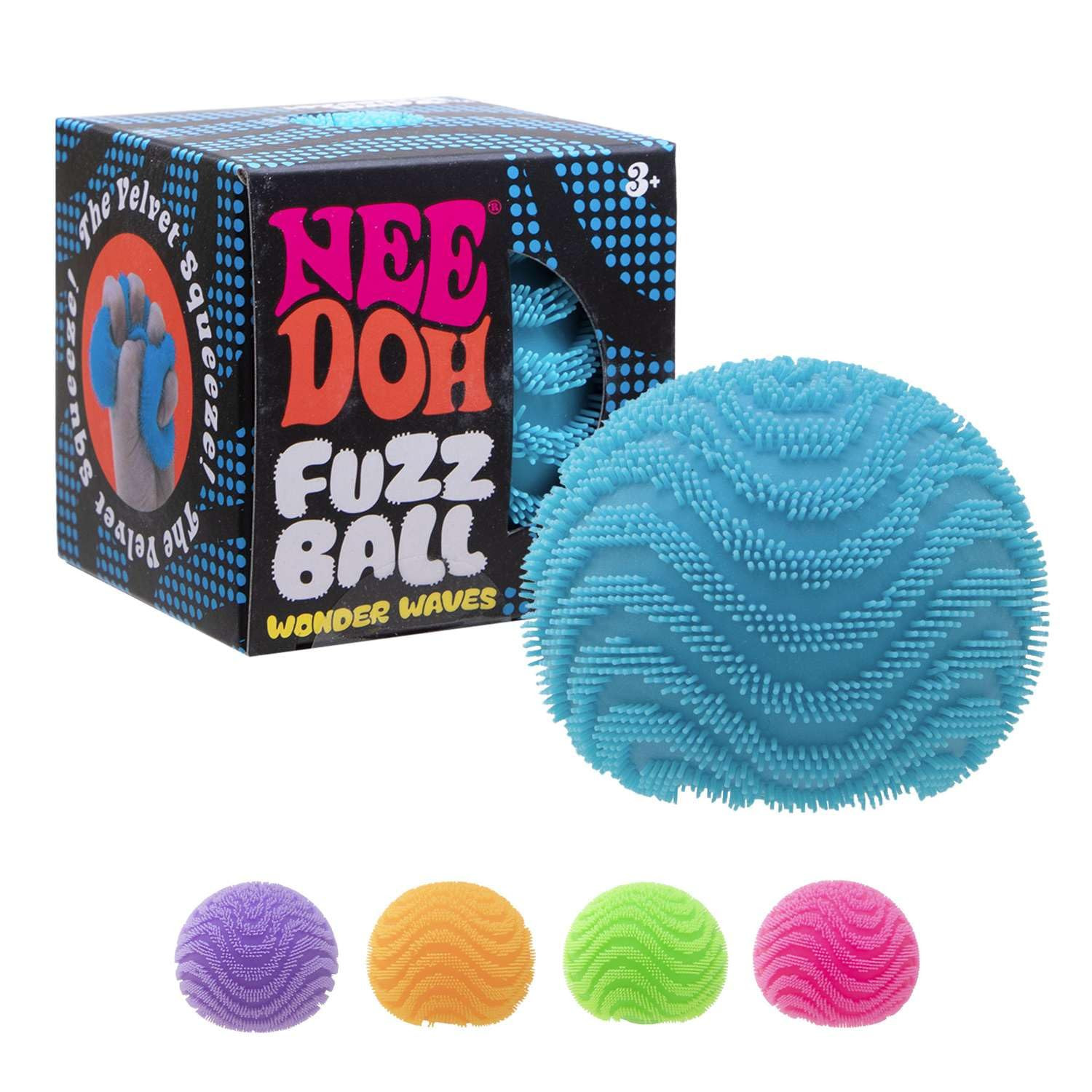 Schylling NeeDoh Fuzz Ball - Sensory Toy with a Velvet Texture and Soft Cloud Squish - Wavy Patte... | Amazon (US)