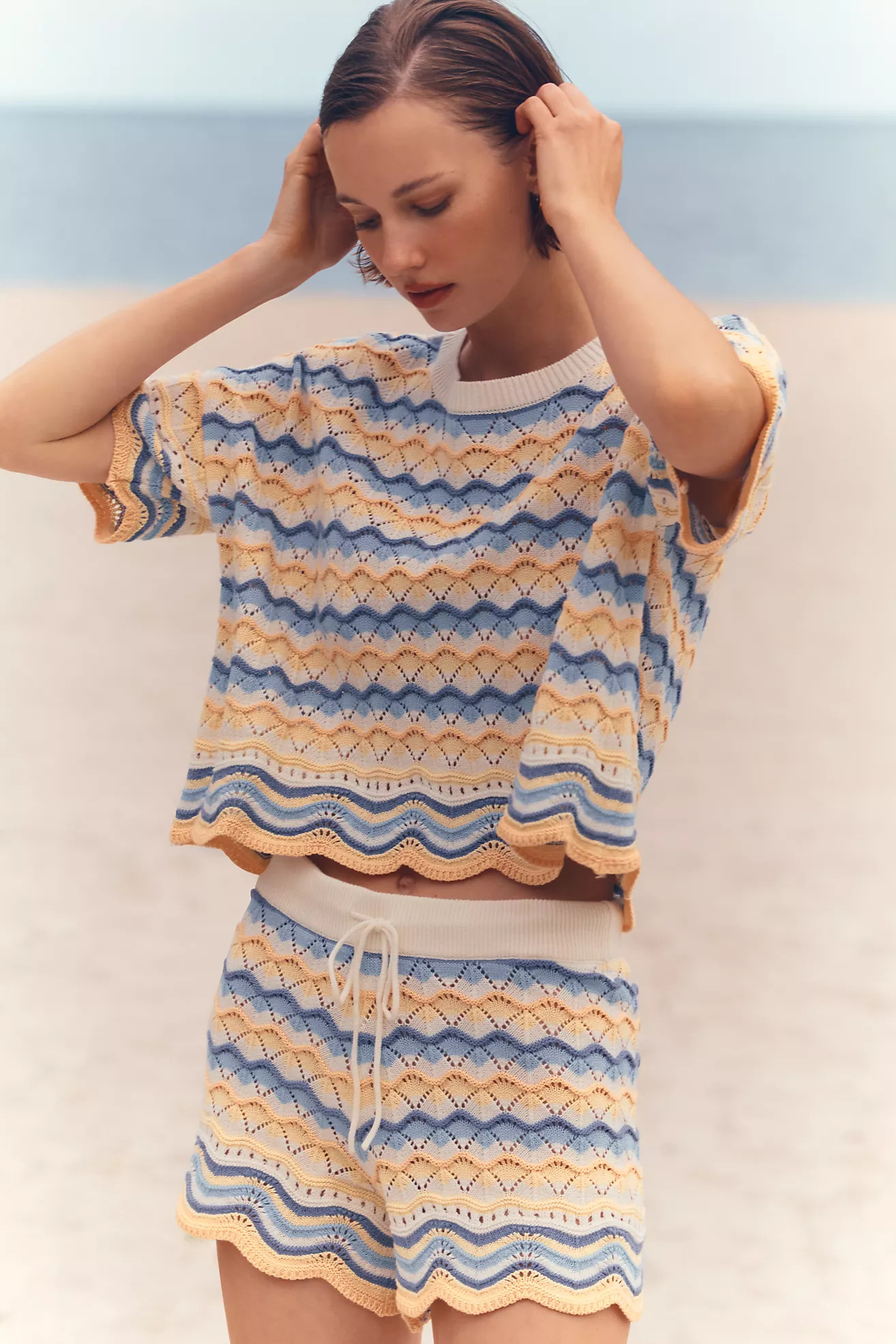 LSPACE Sun Chaser Crochet Shorts | Anthropologie (US)