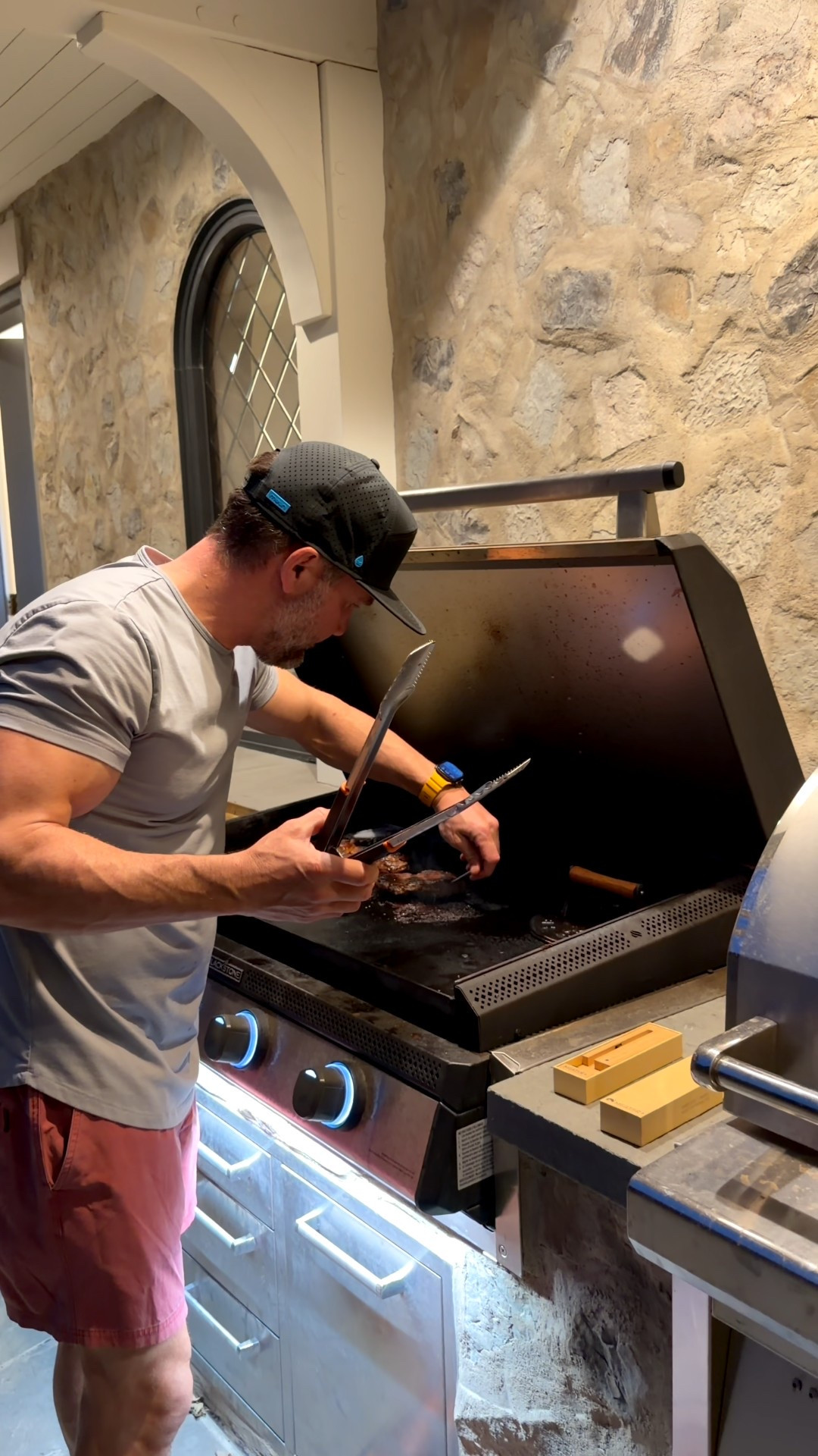 These are Chris’s grill essentials and favorites! We love grilling on our blackstone, and these products make it that much better. We use a Bluetooth meat thermometer, a patty smasher, a grill cover to keep it clean, and I’ve also linked the grill