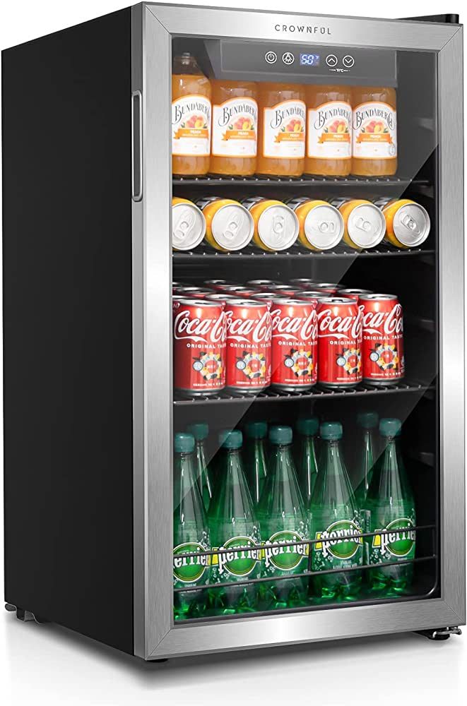 CROWNFUL Beverage Refrigerator and Cooler, Holds up to 118-Can Mini Fridge with Adjustable Shelve... | Amazon (US)