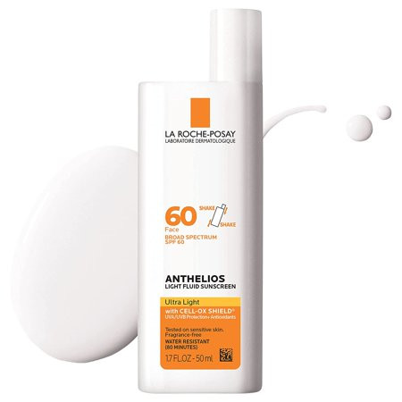 La Roche-Posay Anthelios Light Fluid Face Sunscreen Broad Spectrum SPF 60 Sensitive Skin Sunscreen O | Walmart (US)
