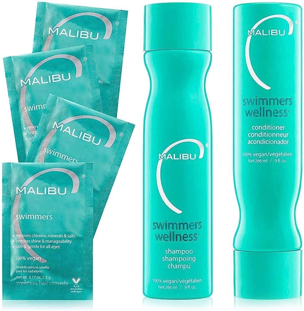 Malibu C Swimmers Wellness Collection - Moisturizing, Shine Restoring Hair Care for Swimmers - Pr... | Amazon (US)