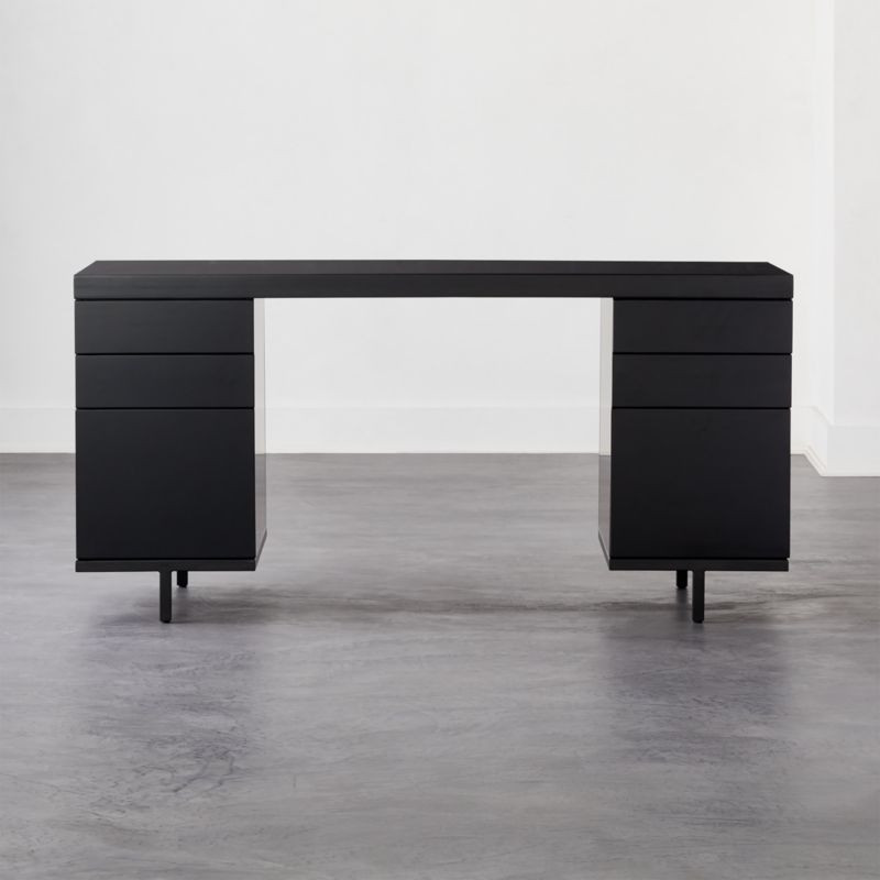 Stairway Modular Desk with Drawers Black + Reviews | CB2 | CB2