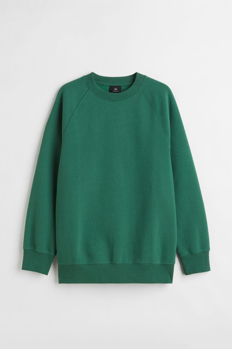 H & M - Oversized Fit Sweatshirt - Green | H&M (US + CA)
