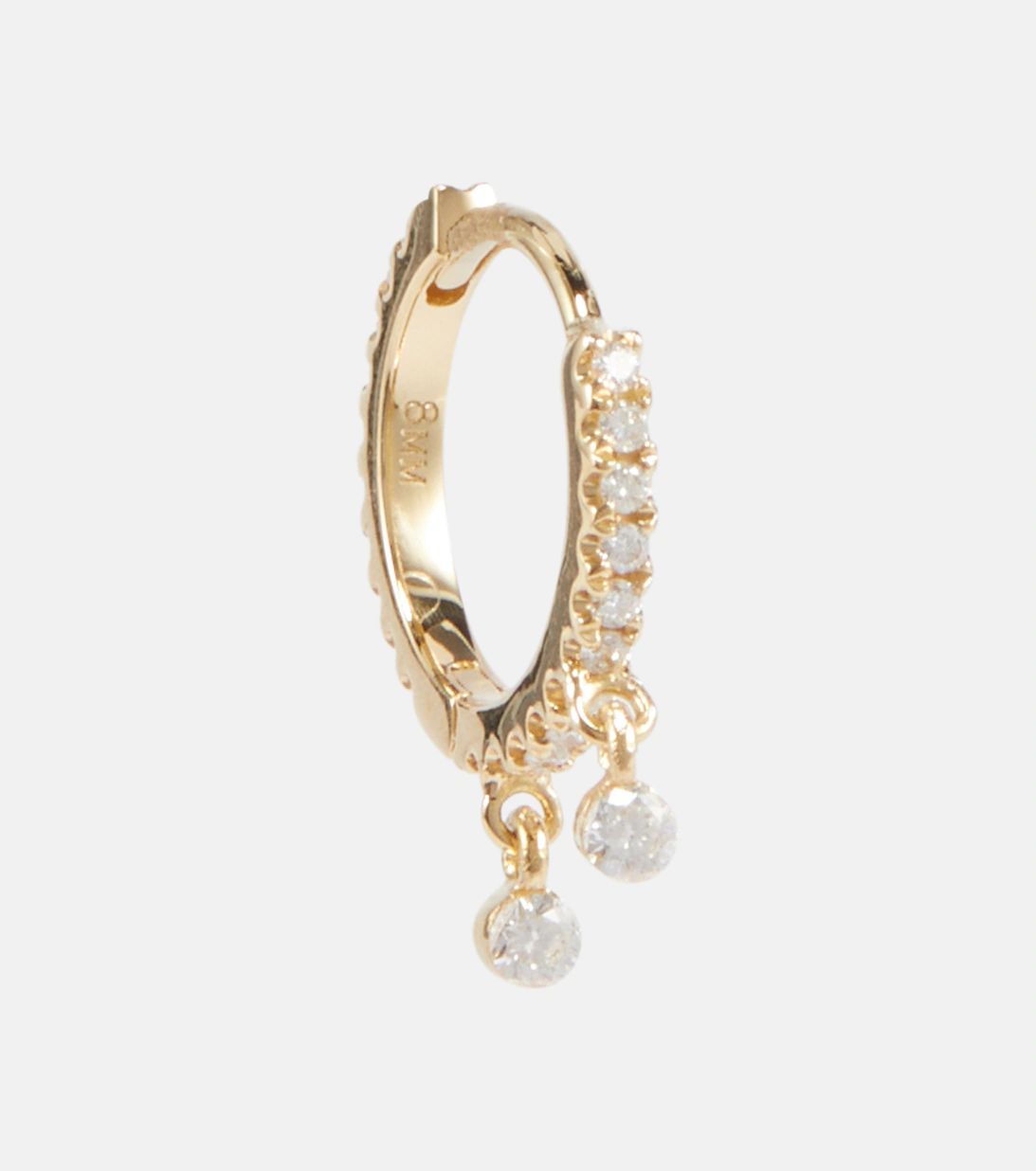 Eternity 18kt gold single earring with diamonds | Mytheresa (UK)