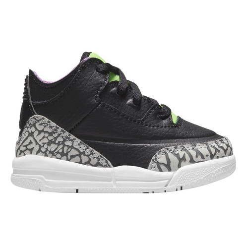 Jordan Retro 3 - Girls' Toddler Basketball Shoes - Black / White / Purple, Size 6.0 | Eastbay