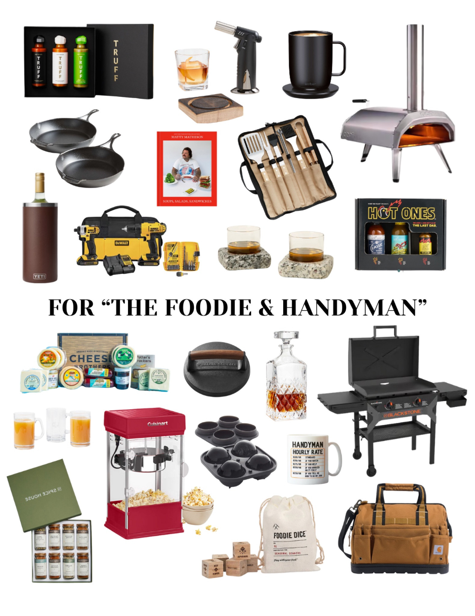 Gifts for him! The foodie & handyman 🤍