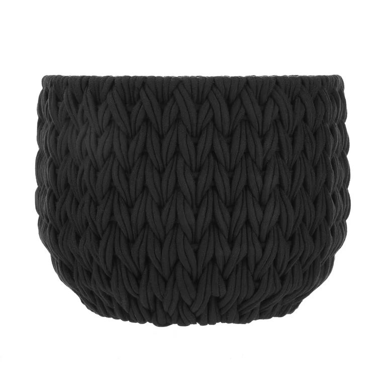 Better Homes & Gardens Closed Weave Polyester Black Decorative Storage Basket | Walmart (US)