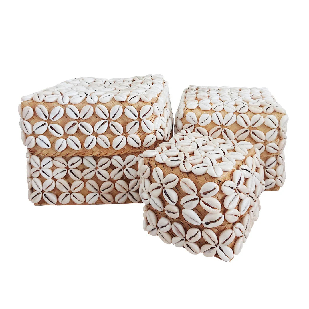 Flower Bamboo Box, Light Beige Made of Bamboo and Shells - Etsy | Etsy (US)