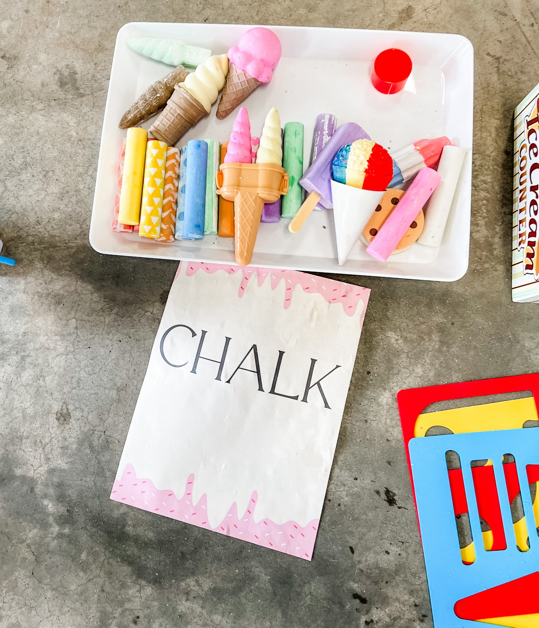 I put this fun ice cream chalk out during my toddlers birthday party and the kids loved it! It comes with so many ice cream styles and stencils. It’s a great summertime activity! 
Sidewalk chalk, kids toys, Melissa & Doug, outdoor toys, summer toys, kids birthday party, ice cream party 

#LTKFindsUnder50 #LTKKids #LTKParties