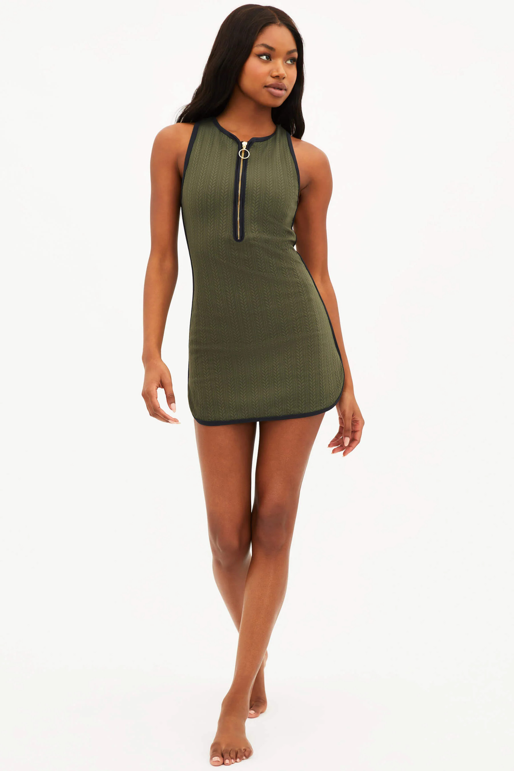 Matilda Dress Olive Cable | Beach Riot