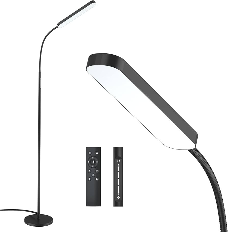 Floor Lamp, 15w/1000lm Bright LED Floor Lamp with Stepless Adjustable 3000K-6000K Colors and Dimm... | Amazon (US)