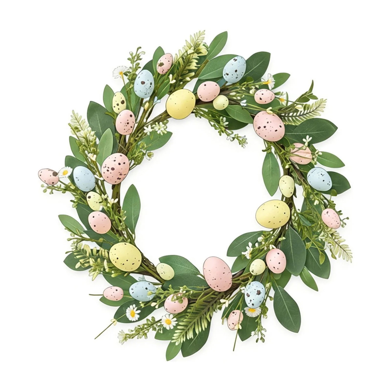 Spring Summer Wreath, 12.5 In Hanging Artificial Flower Wreath For Front Door Decorations For Eas... | Walmart (US)