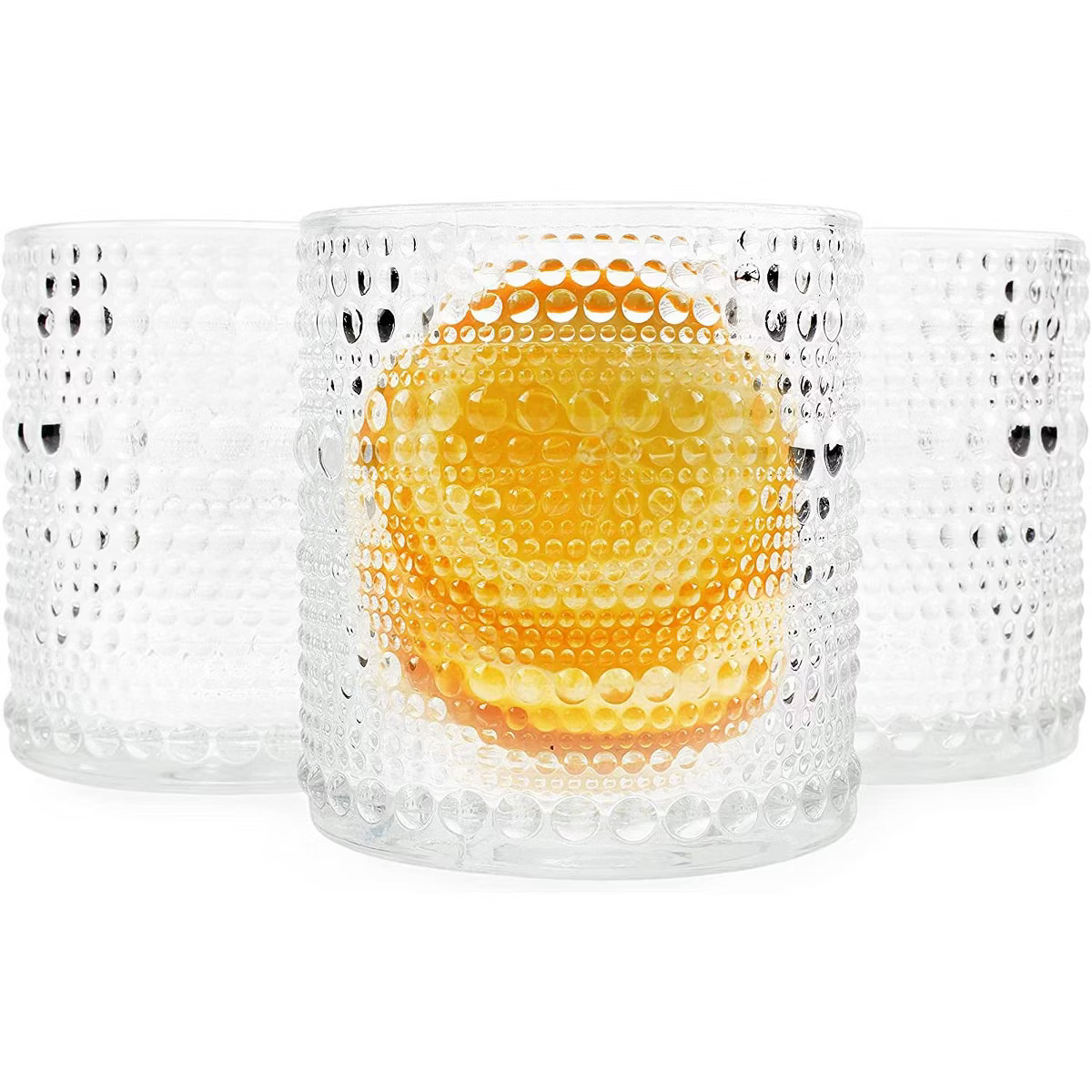 Darware 6oz Little Clear Hobnail Drinking Glasses, 4pk; Old-Fashioned Beverage Glasses for Tablet... | Target