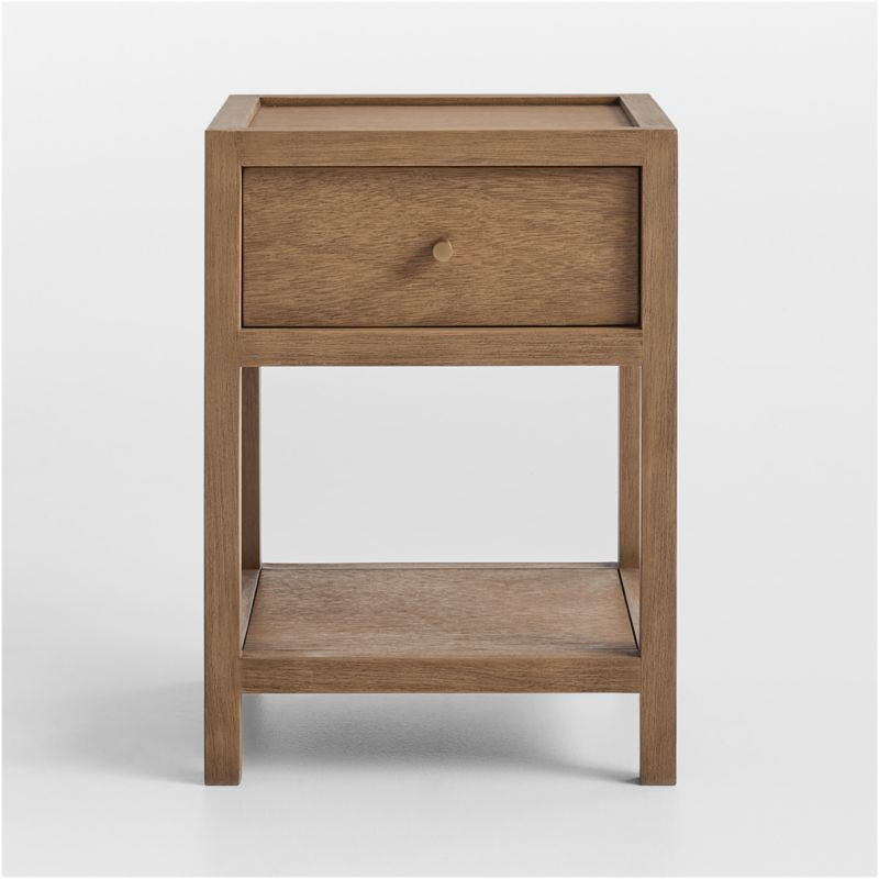 Keane 18" Solid Driftwood Narrow Nightstand | Crate & Barrel | Crate & Barrel