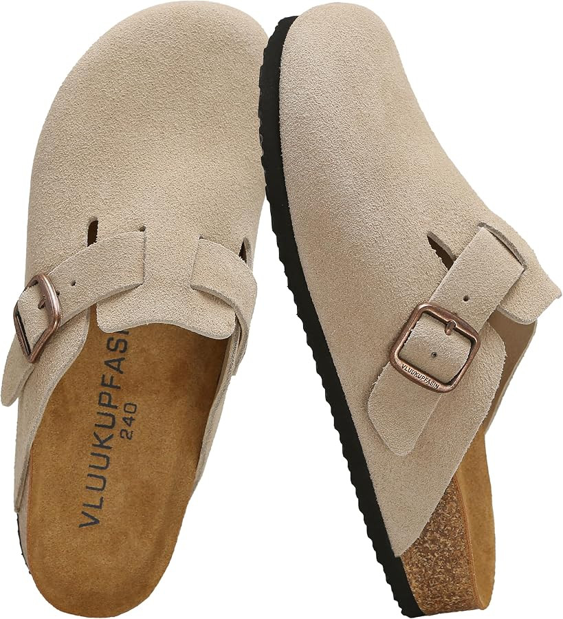 Women's Genuine Suede Clogs for Women Men Slip On-Arch Support Comfortable Mules & Potato Shoes w... | Amazon (US)
