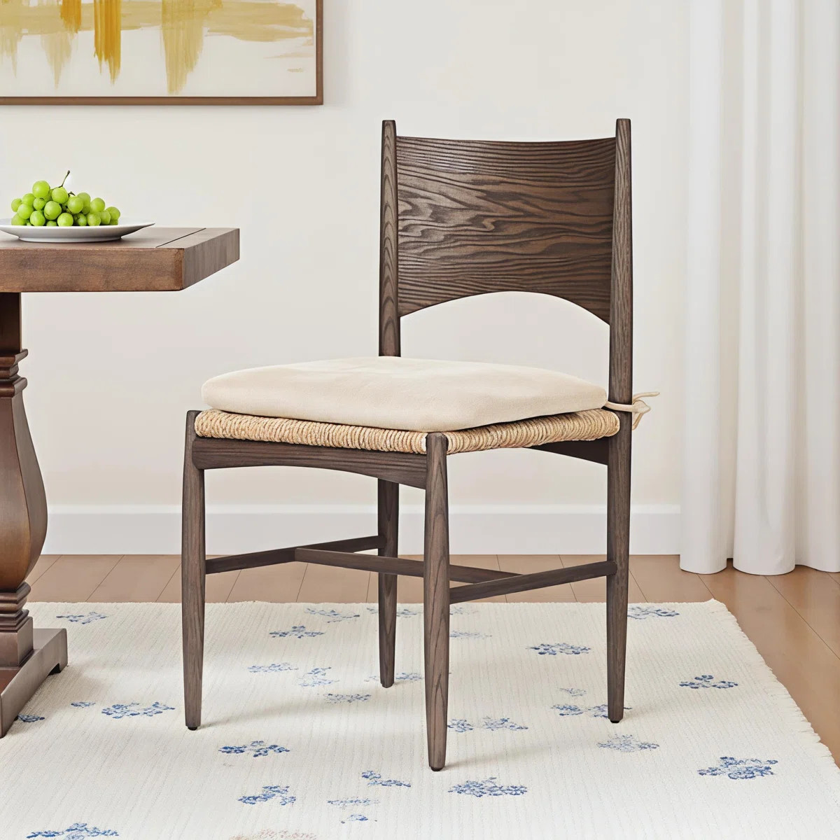 Ackman 21.42'' H Upholstered Oak Side Chair | Wayfair North America