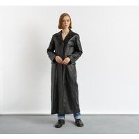 Vintage Long Coat/Black Leather Coat/Patent Coat Size Small To Medium Womenswear | Etsy (US)