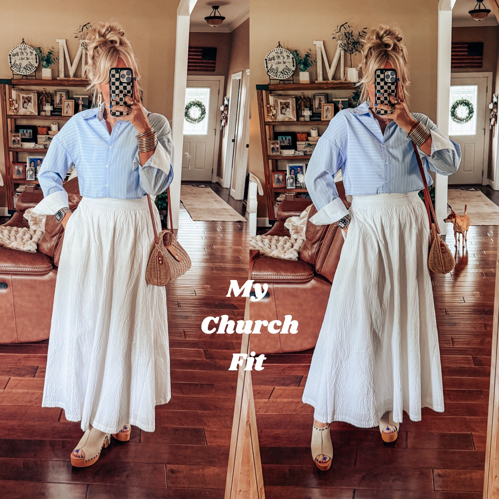 My church fit 💙✨
This white maxi skirt is so cute! I’m wearing a medium. 
This top is also adorable and cropped but with a tank under it’s fine. I’m in a medium. 
My sandals are last year 


#LTKOver40 #LTKFindsUnder50 #LTKStyleTip