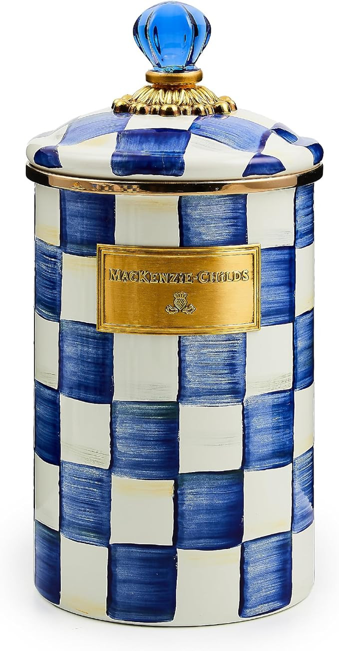 MACKENZIE-CHILDS Large Enamel Canister, Kitchen Storage Container for Flour and Sugar, 1.89 Liter... | Amazon (US)