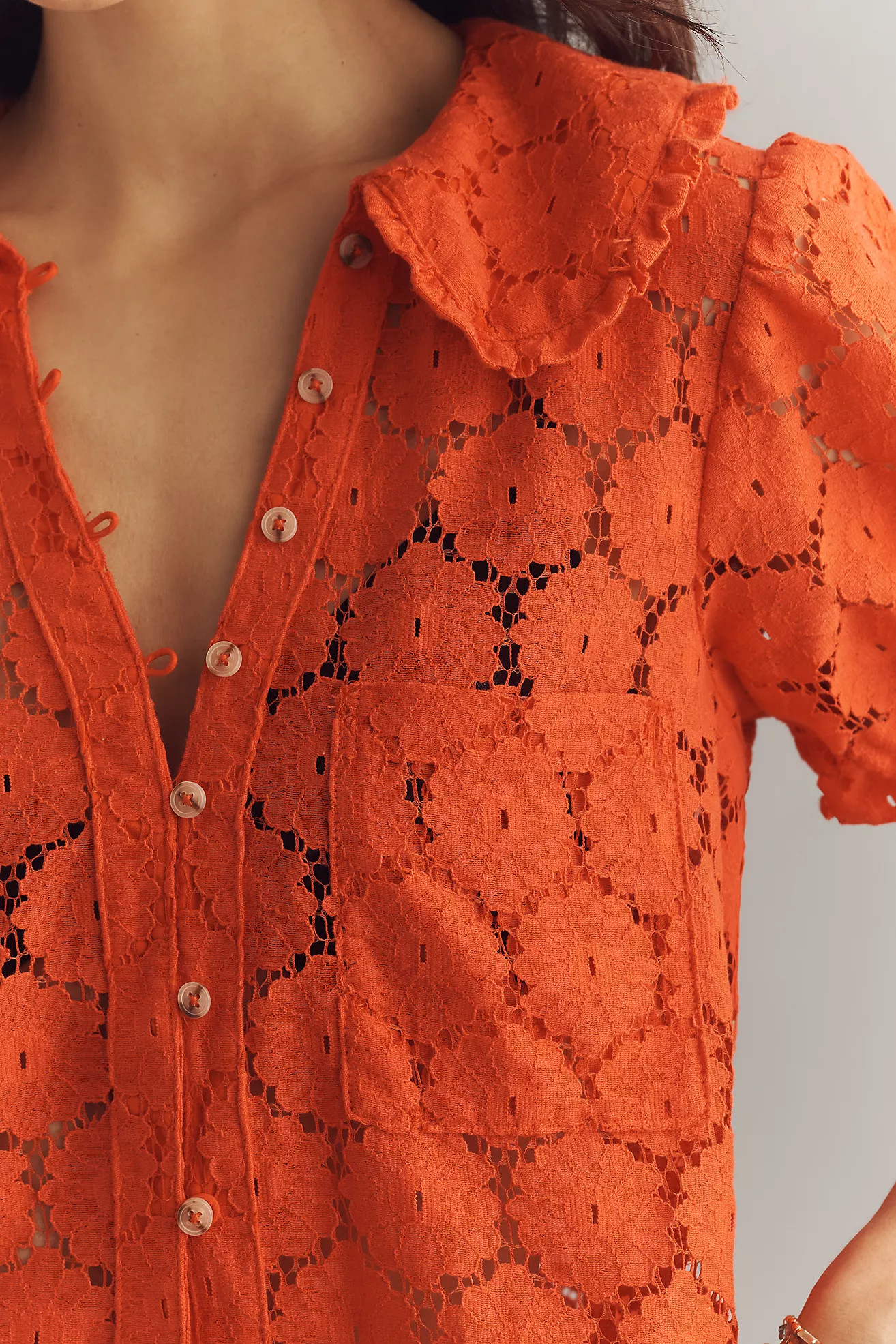 The Keira Lace Blouse by Pilcro | Anthropologie (US)