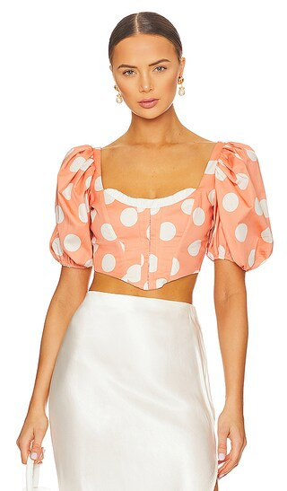 Yasmin Blouse in Orange | Revolve Clothing (Global)