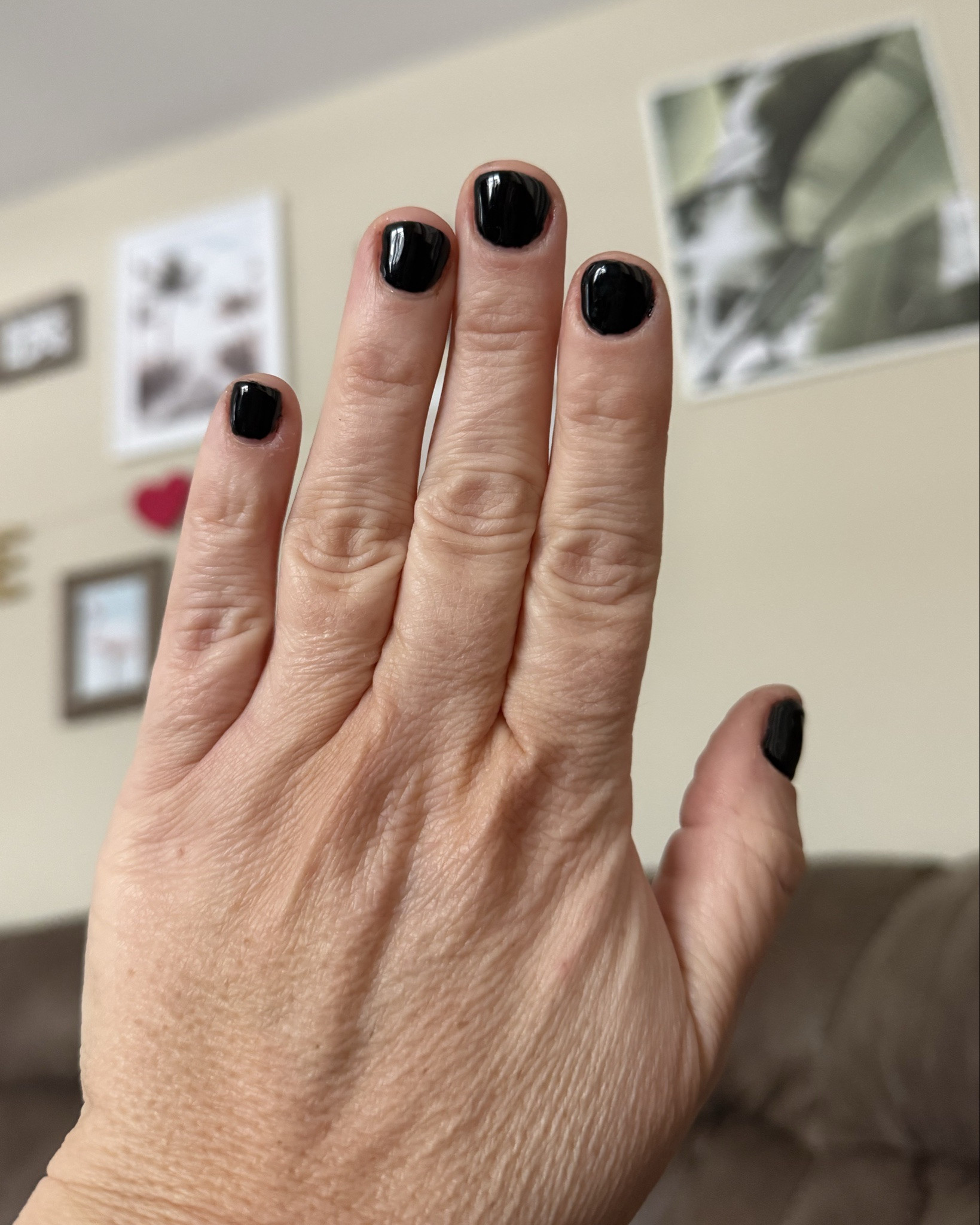 at home gel mani with builder gel on this snow day ❄️

color is DND master black 🖤

(lol at my McD’s napkin 🍟)

#LTKBeauty #LTKselfcare #LTKmomlife