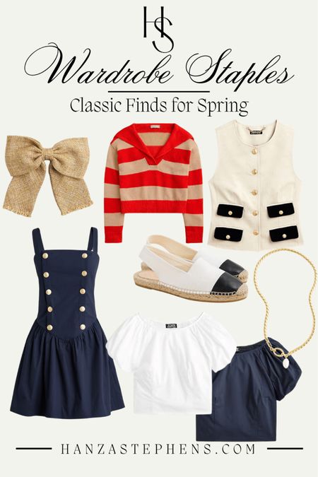 Wardrobe staples
Classic spring preppy finds 
Affordable preppy chic style 
