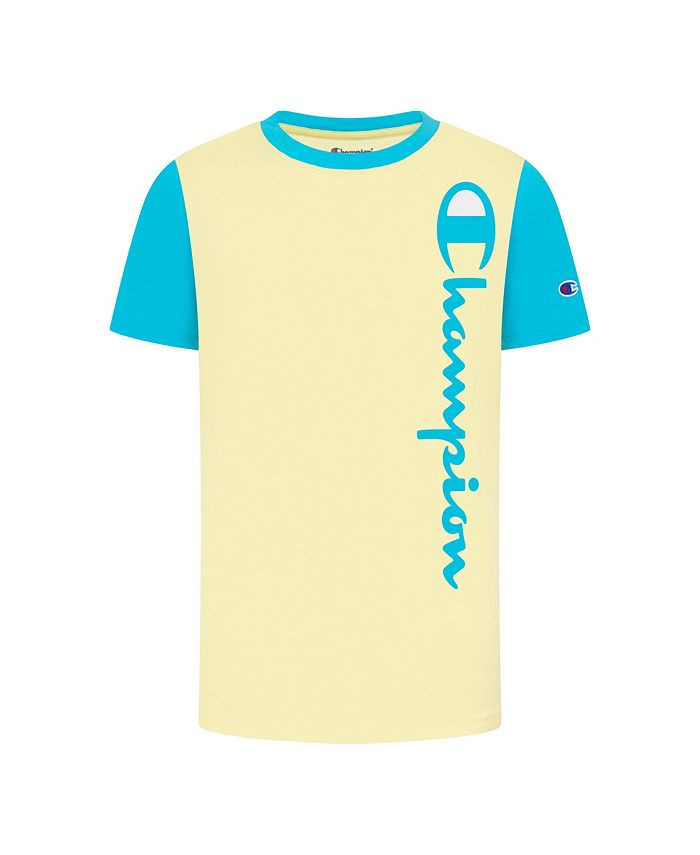 Champion Big Boys Vertical Script Blocked Short Sleeve Tee & Reviews - Kids - Macy's | Macys (US)