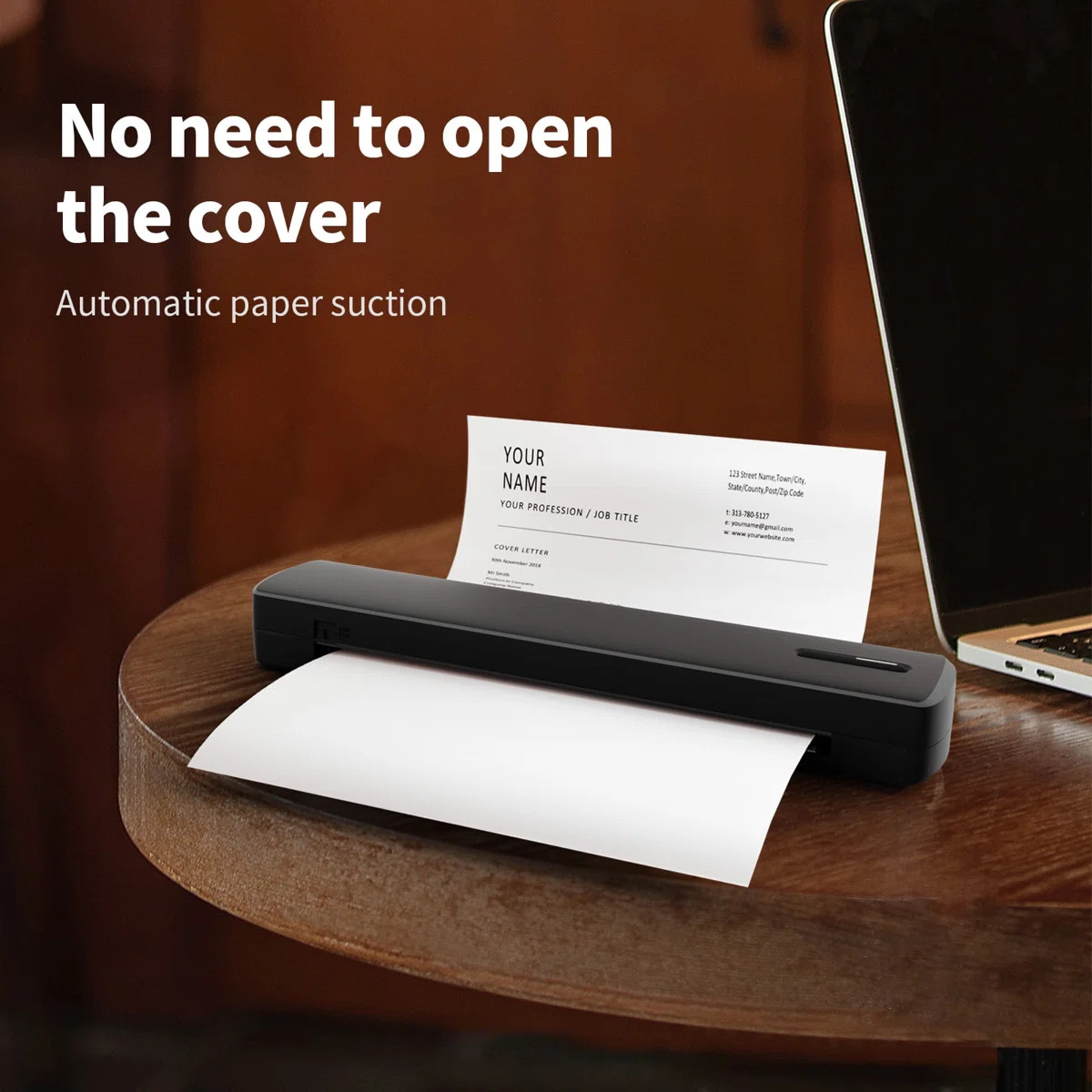 BAOKALER Thermal Printer, Wireless Printer Support US Letter & A4 for Travel, Inkless Portable Co... | Wayfair North America