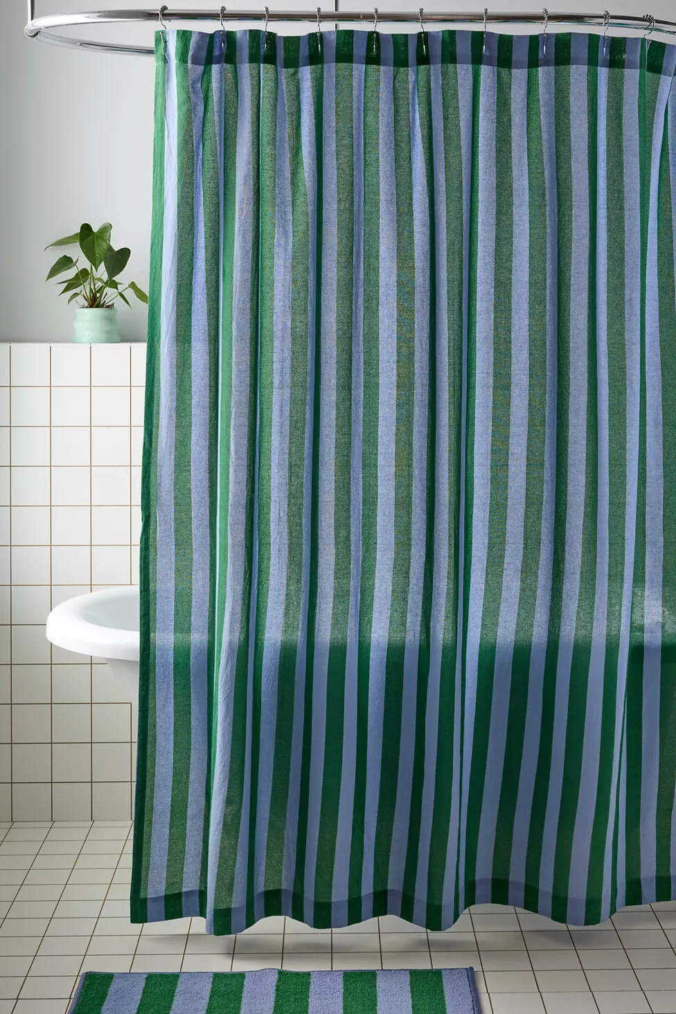 Awning Stripe Patterned Shower Curtain | Urban Outfitters (US and RoW)