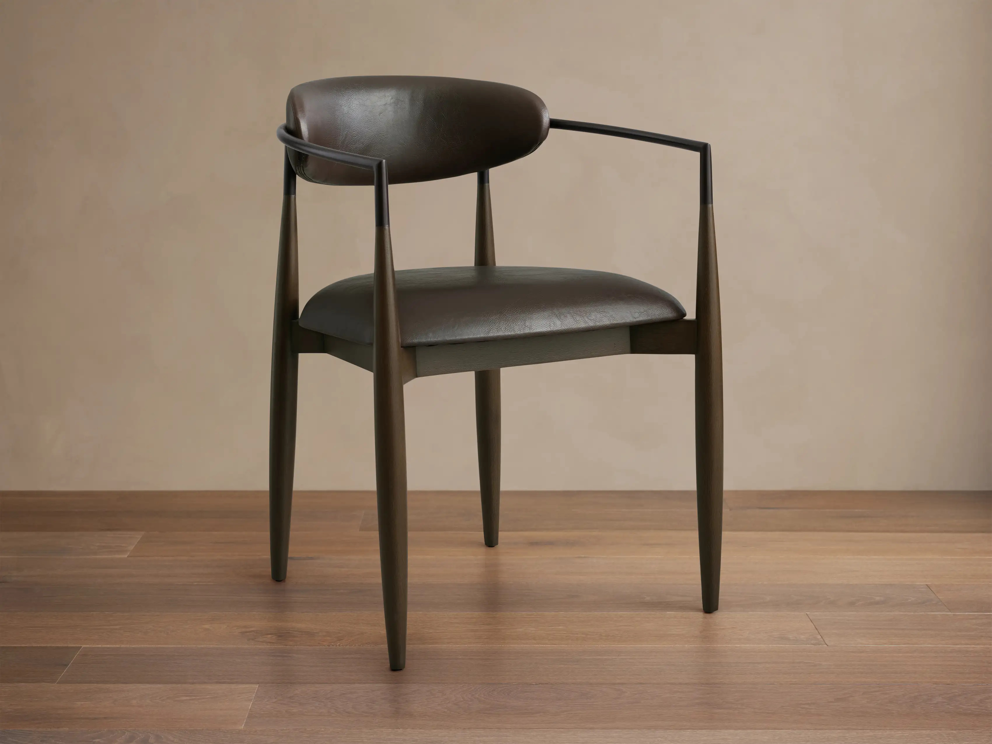 Jagger Faux Leather Dining Arm Chair | Arhaus