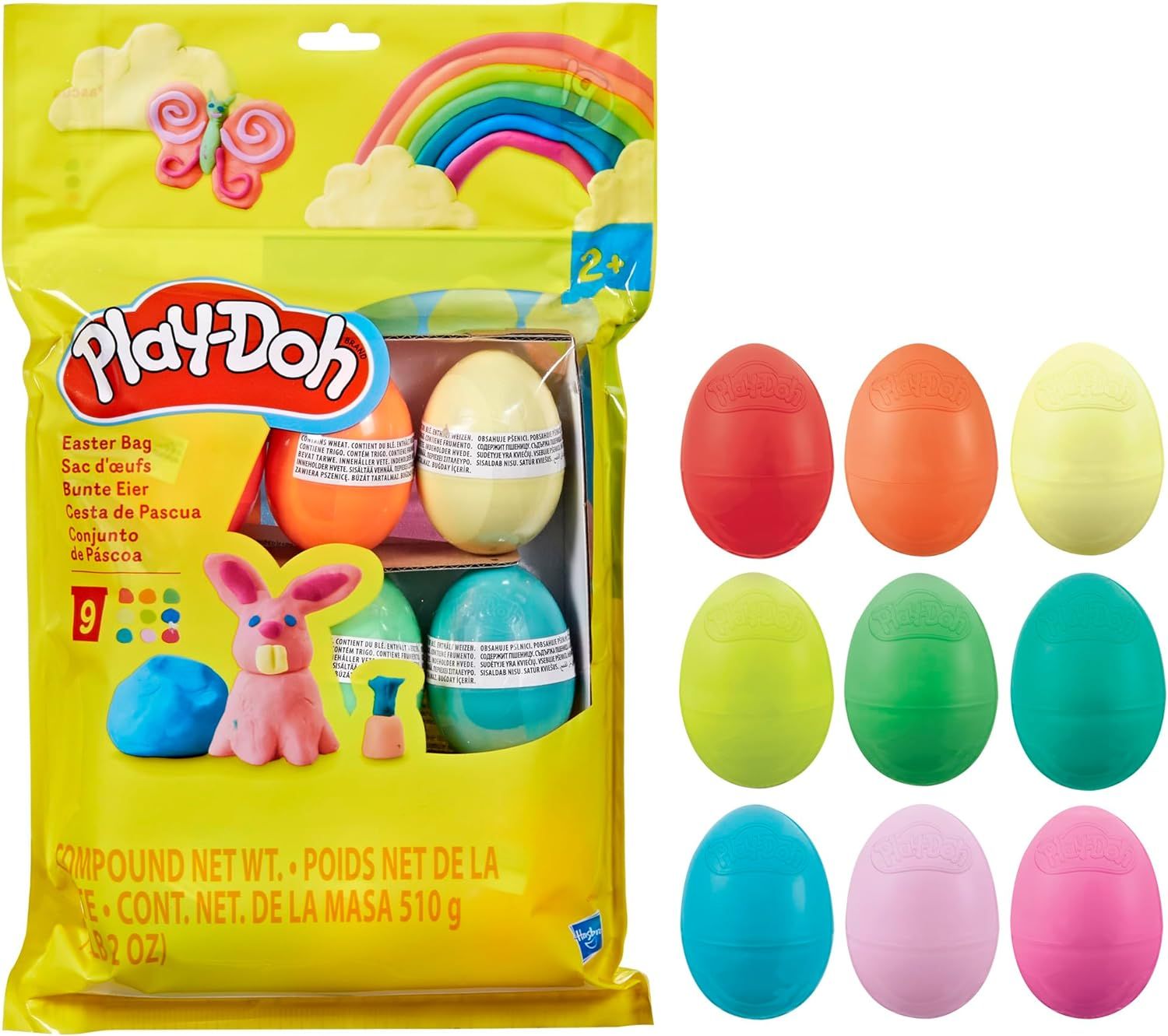 Play-Doh Easter Eggs Bag 9 Pack, 2 Ounces Each, Assorted Colors, Party Favors, Preschool Crafts, ... | Amazon (US)