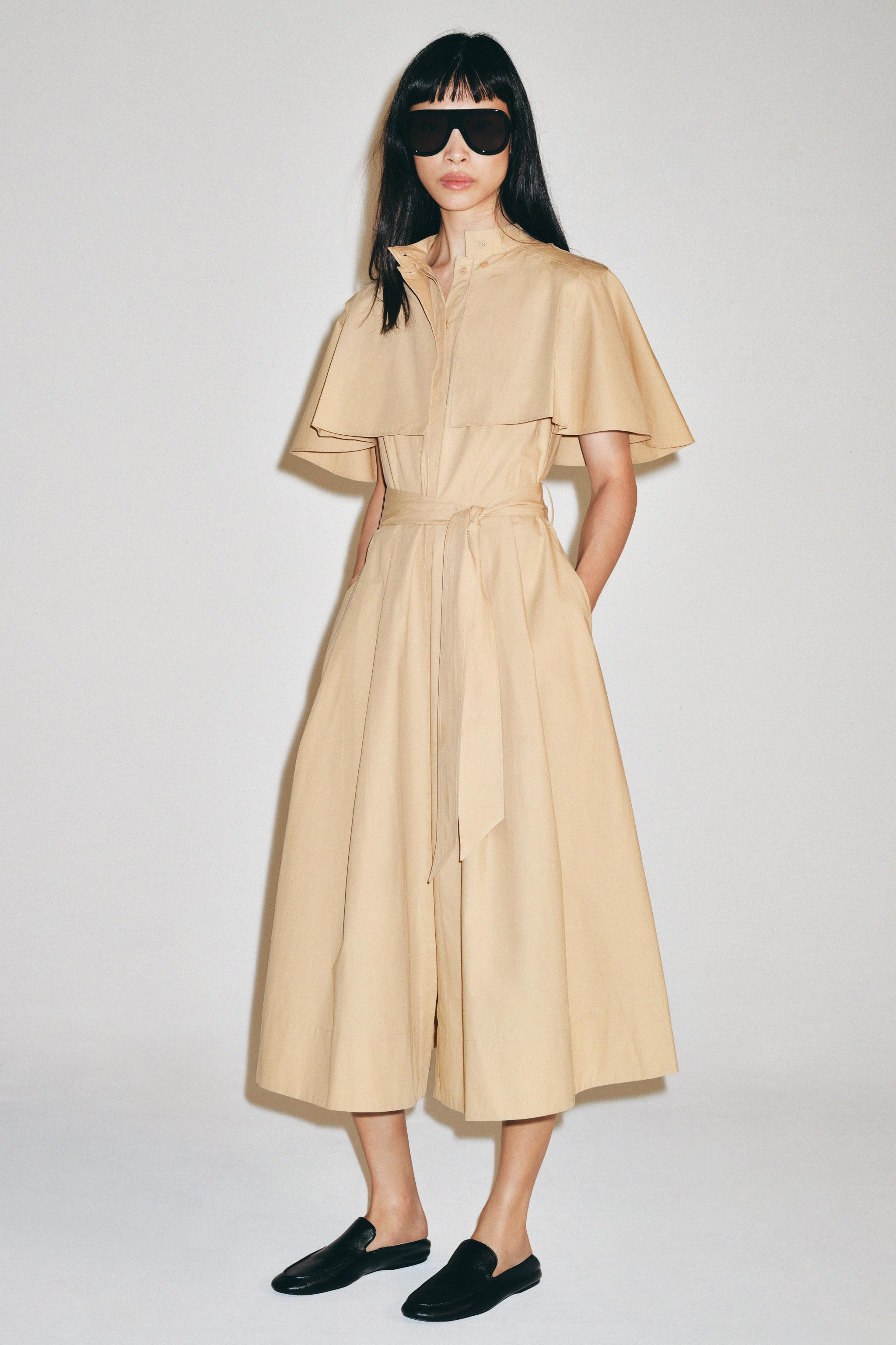 ZW COLLECTION CAPE SHIRT DRESS | Zara US