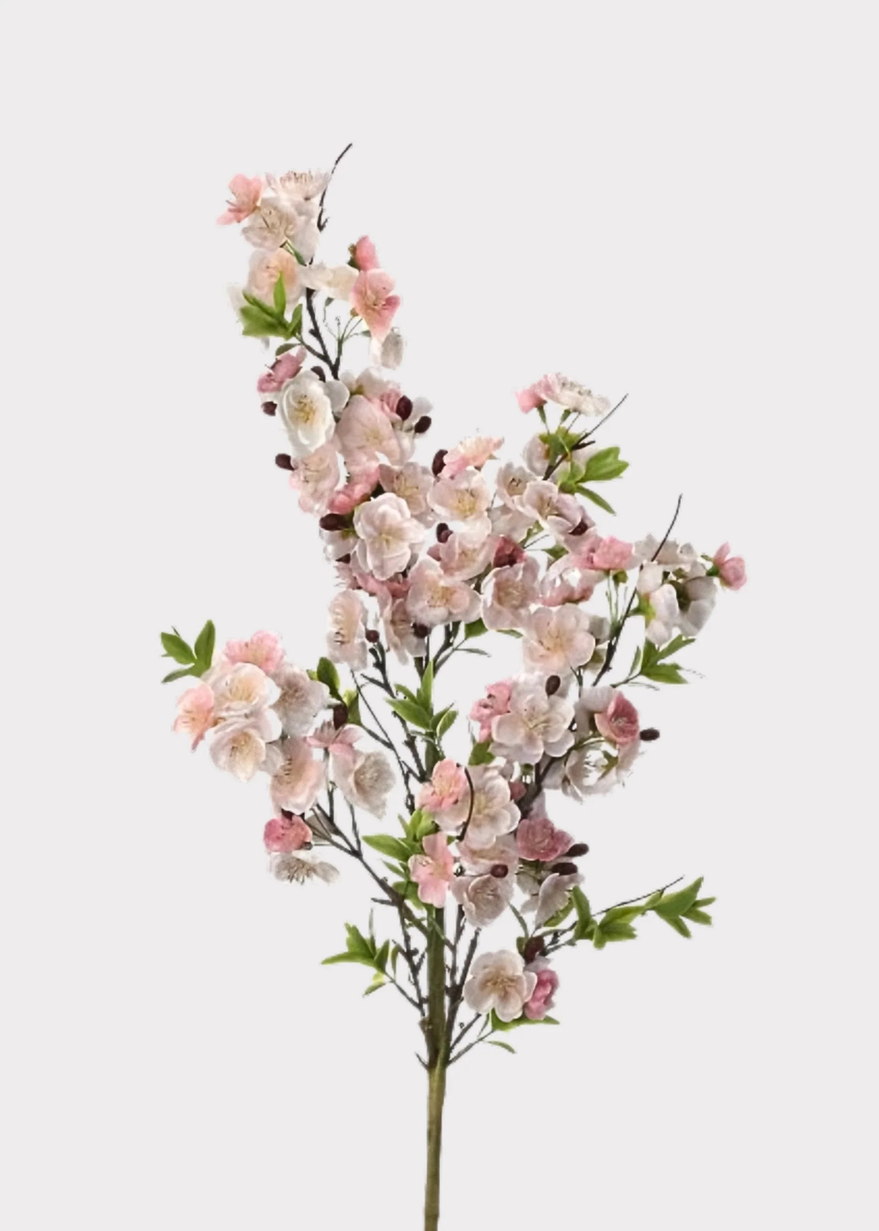 Blush Pink Fake Wild Apple Blossom Flower Branch - 38" | Afloral