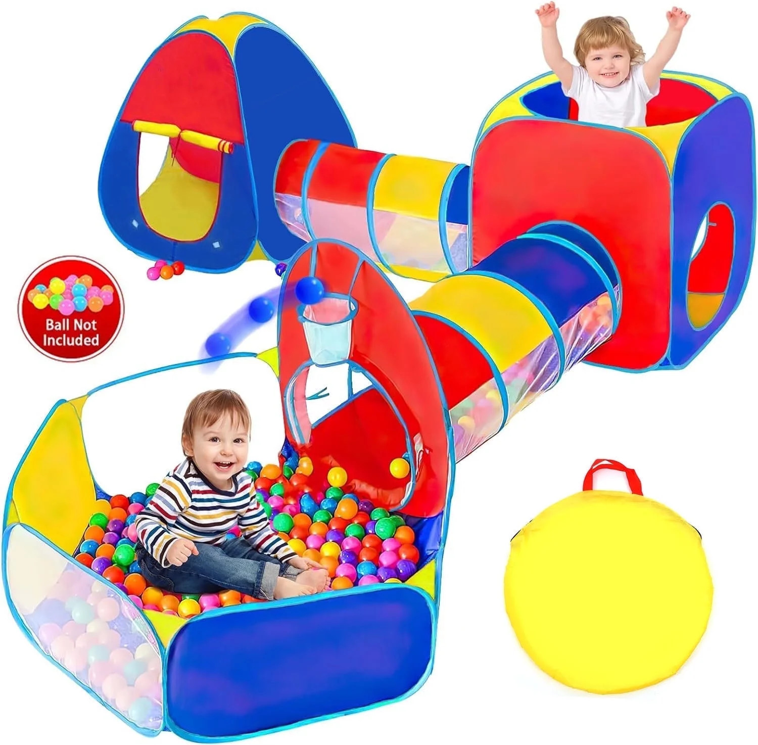 JoyStone Kids Play Tent Jungle Gym, Ball Pit, Pop Up Tents & Play Tunnel for Toddlers, Best Birth... | Walmart (US)