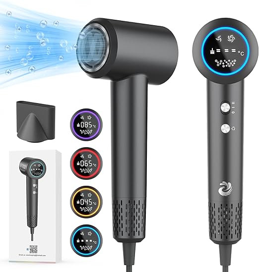 KARFUN Lonen Haartrockner, Hair Dryer mit 400 Million Negative Ionen& Smart Thermostat Haarpflege... | Amazon (DE)