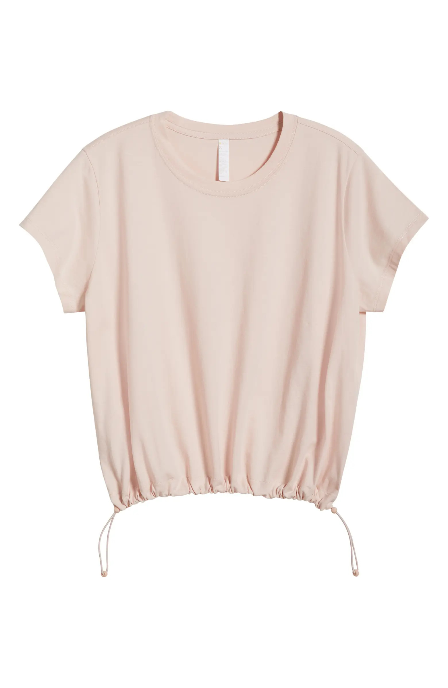 Zella Cinch Bubble Pima Cotton T-Shirt | Nordstrom | Nordstrom