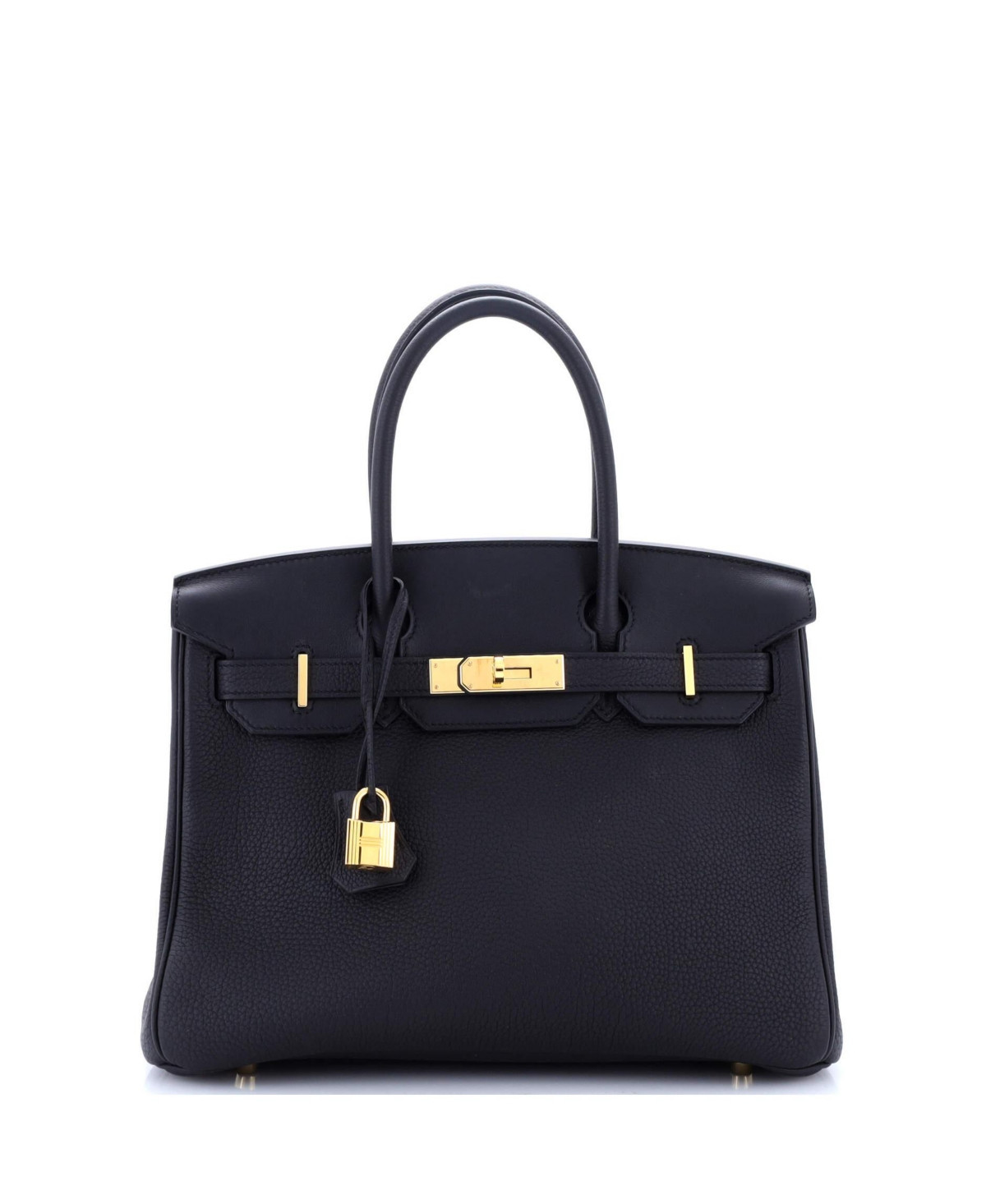 Pre-Owned HERMES 30 3-in-1 Birkin Bag Black Togo and Swift with Toile and Gold Hardware - Black | Macy's