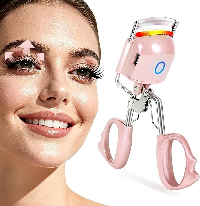 Heated Eyelash Curler Electric Eyelash Curlers 8s Fast Heating Lash Curler Safe Anti-Burn Lash Cu... | Amazon (US)