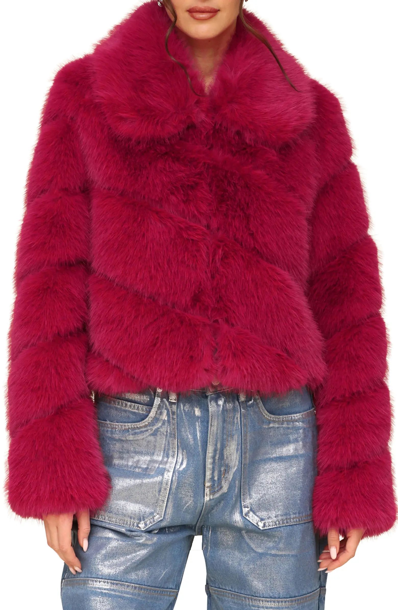 Faux Fur Crop Jacket | Nordstrom