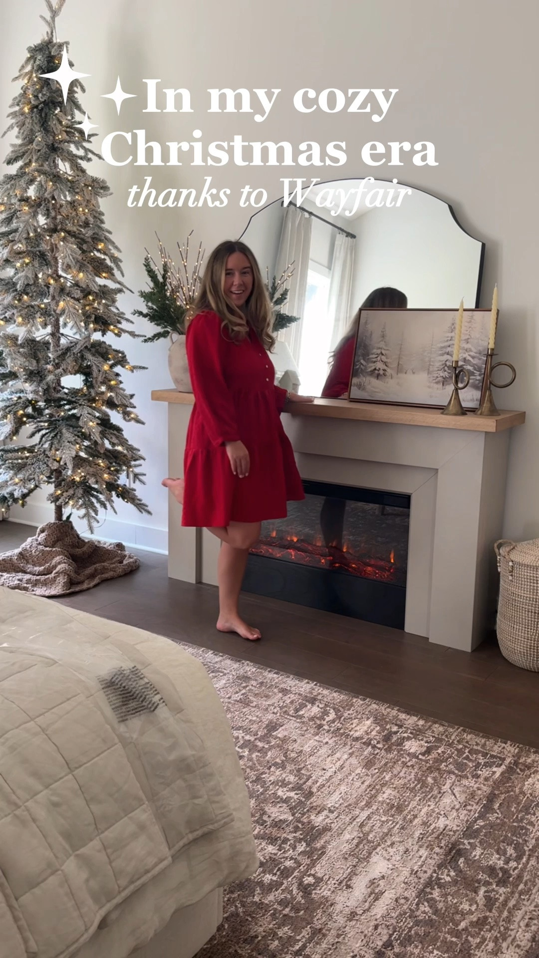 #ad ❤️I’m officially entering my cozy Christmas era thanks to @Wayfair! These timeless decor accents help bring my favorite season to life and truly make it feel like home for the holidays!! 

This Christmas tree sold out last year, so if you’re on the hunt for an affordable pre-lit flocked tree grab this one while you can! 

#wayfair #WayfairPartner

#LTKHome #LTKSaleAlert #LTKSeasonal