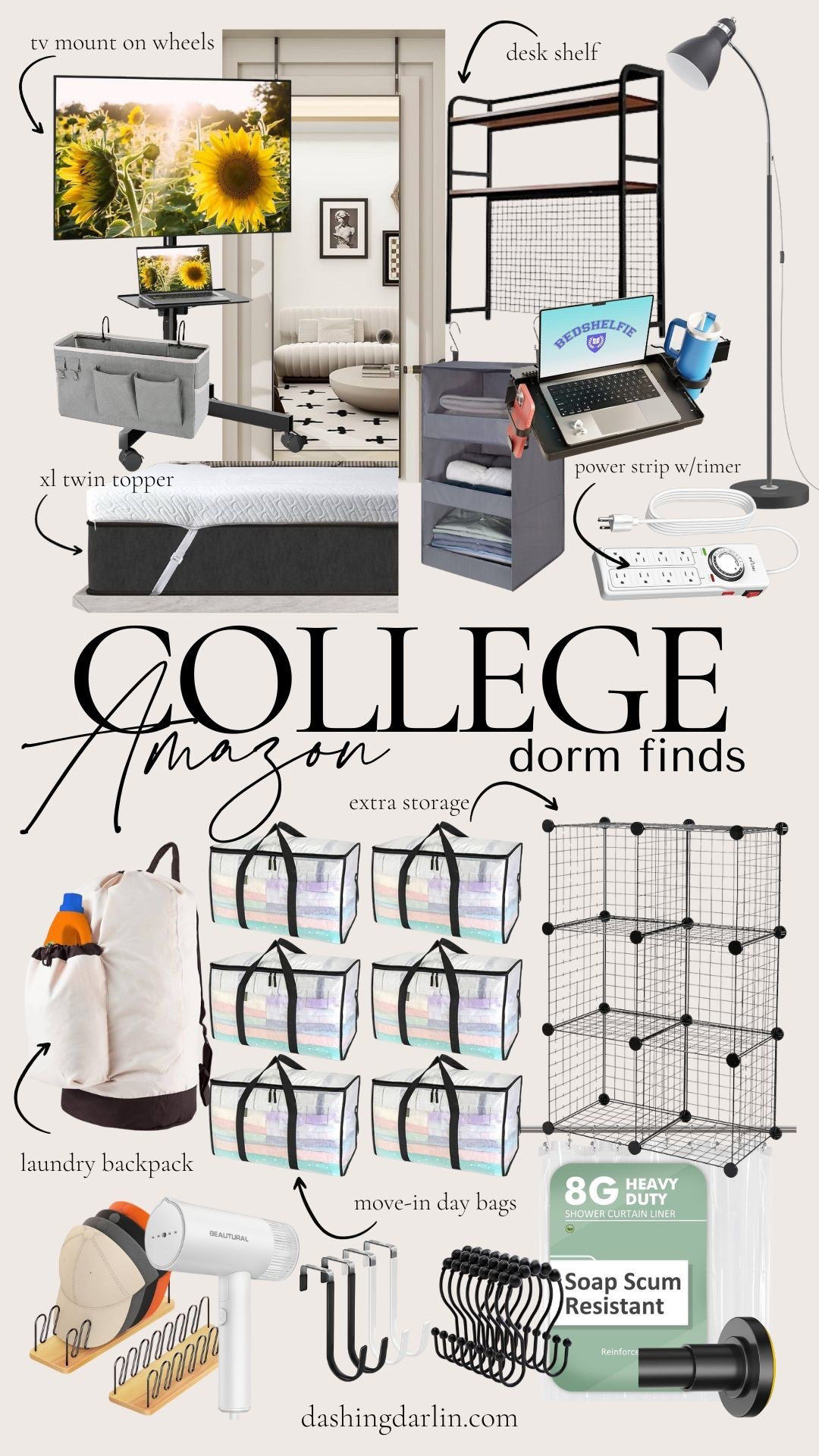College dorm essentials!! 
Learned a lot after Bella’s freshman year. 
Listing what I bought at each website. 
More details on my blog. 


#LTKFamily #LTKKids #LTKHome