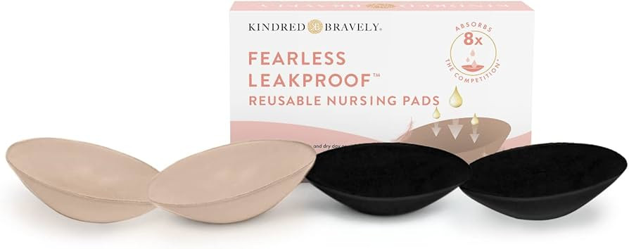 Kindred Bravely Fearless Reusable Nursing Breast Pads, Ultra Absorbent, Leakproof, Washable (4 Pa... | Amazon (US)